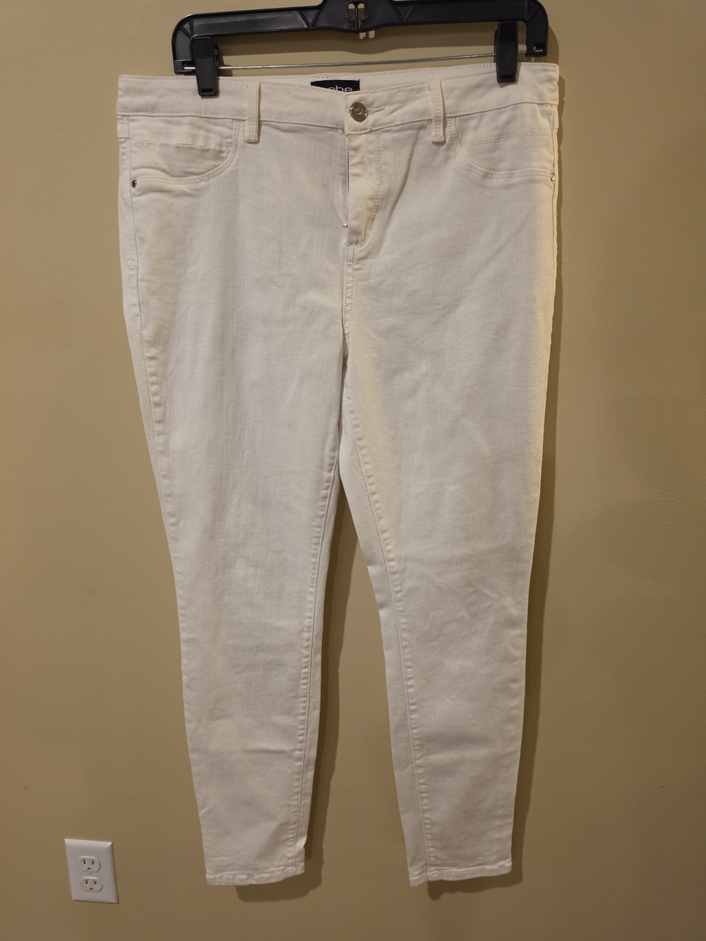 bebe Cream Heartbreaker Skinny Jeans - Women's
